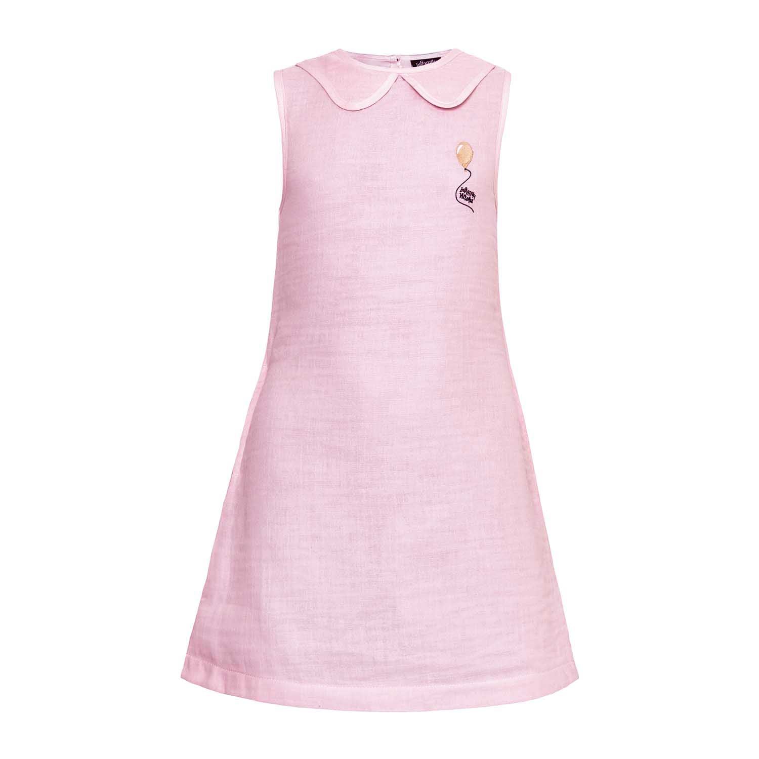 Muslin Pink Dress for Girls-0