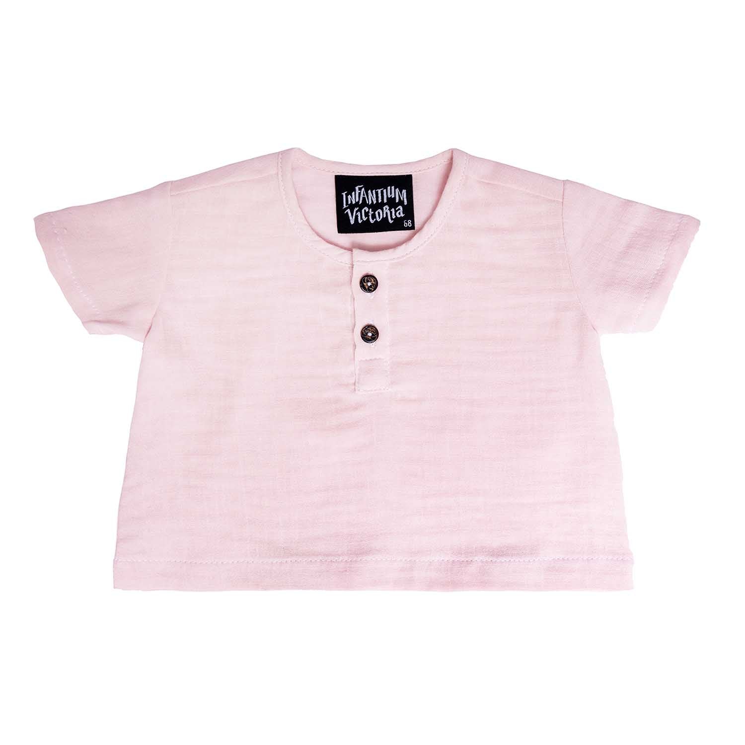 Baby T Shirt in Pink Muslin-0