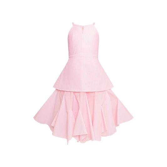 Zero Waste Pink Flower Girl Dress-0