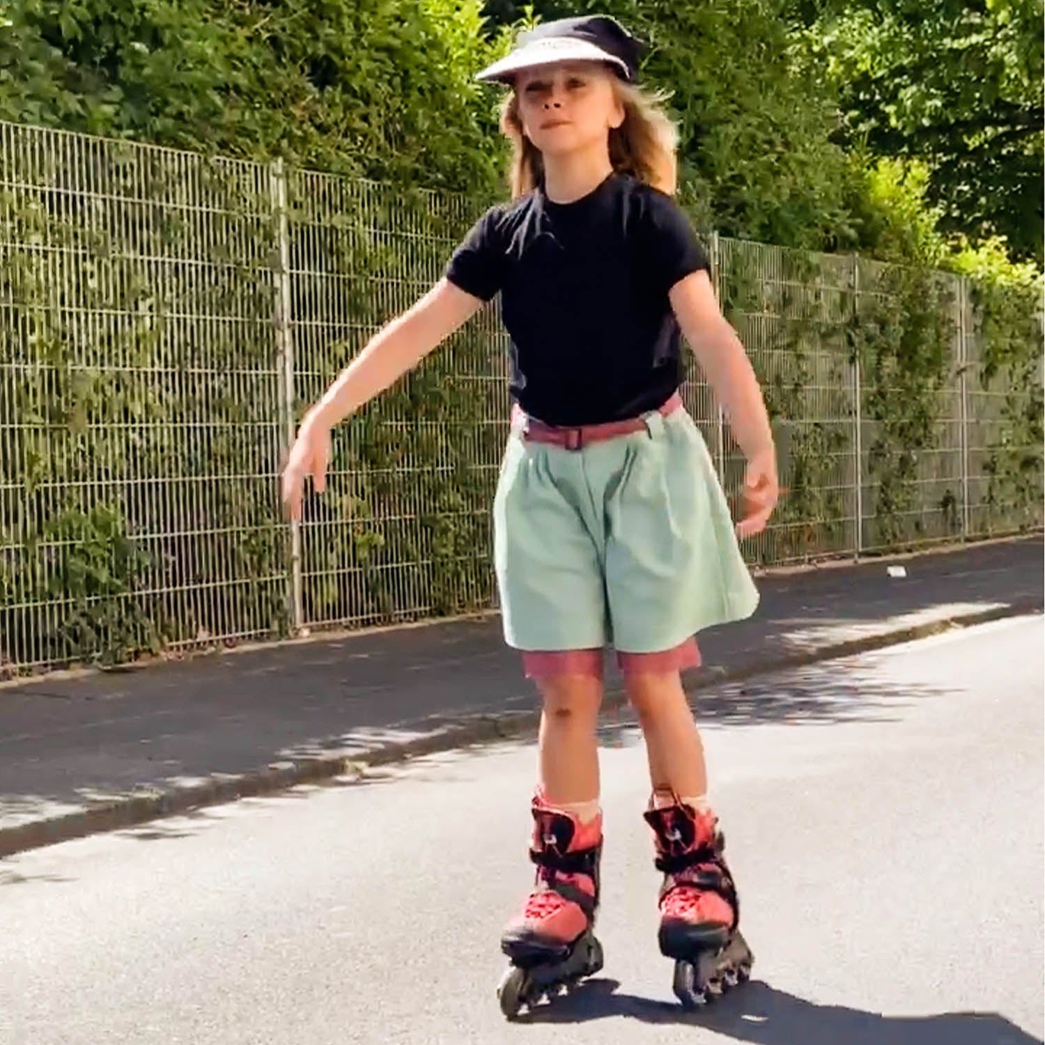 Kids' Sheer Jersey Shorts in Pink Tulle-1