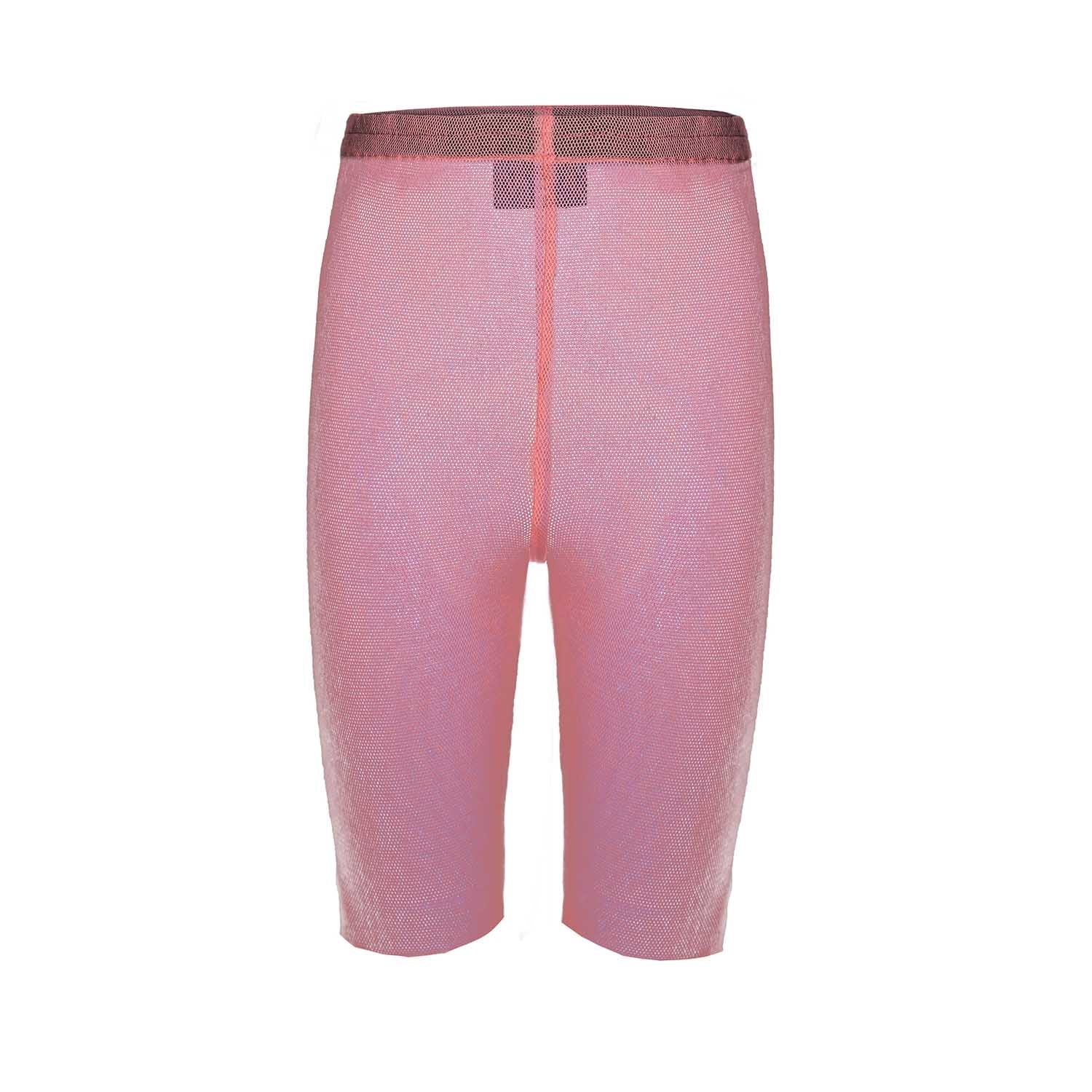 Kids' Sheer Jersey Shorts in Pink Tulle-2