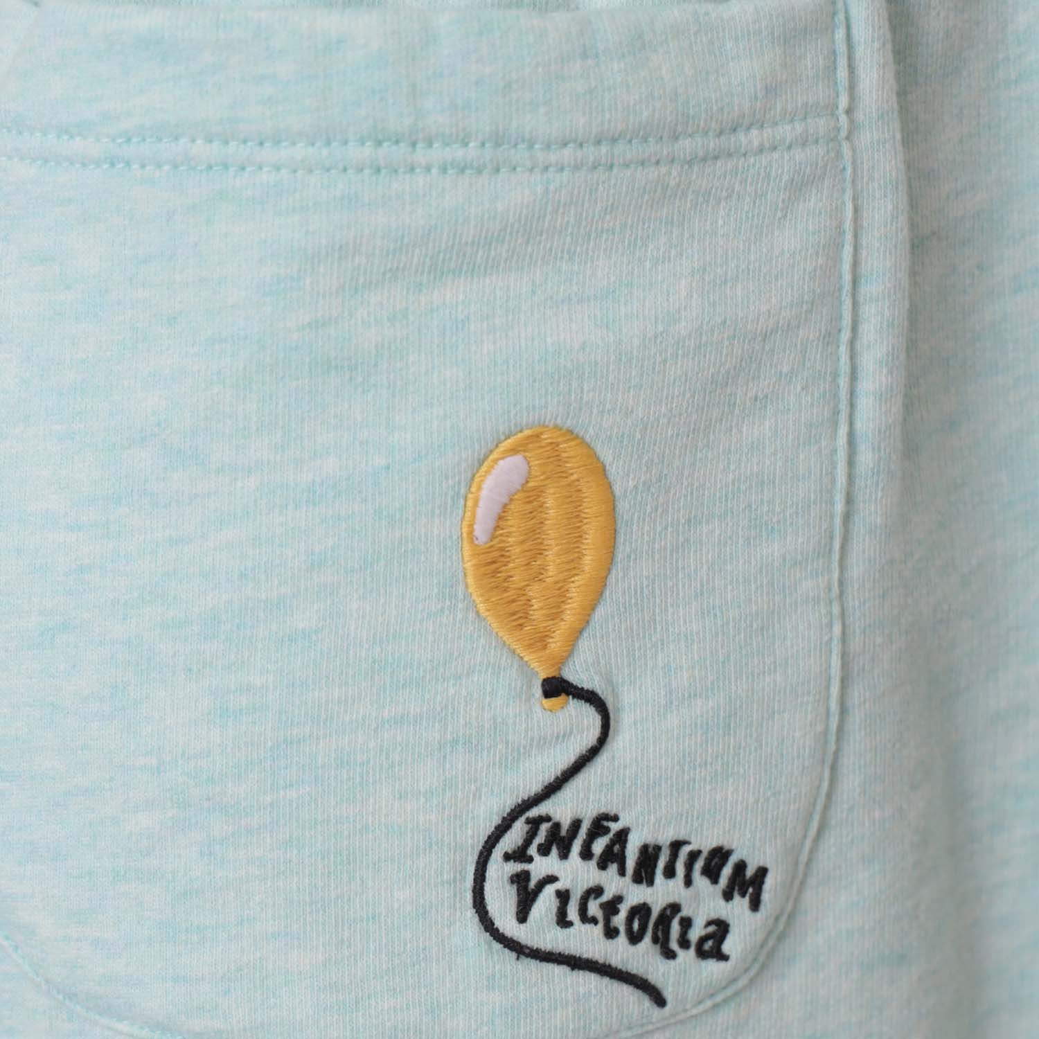 Mint Green Girls and Boys Sweat Shorts-4