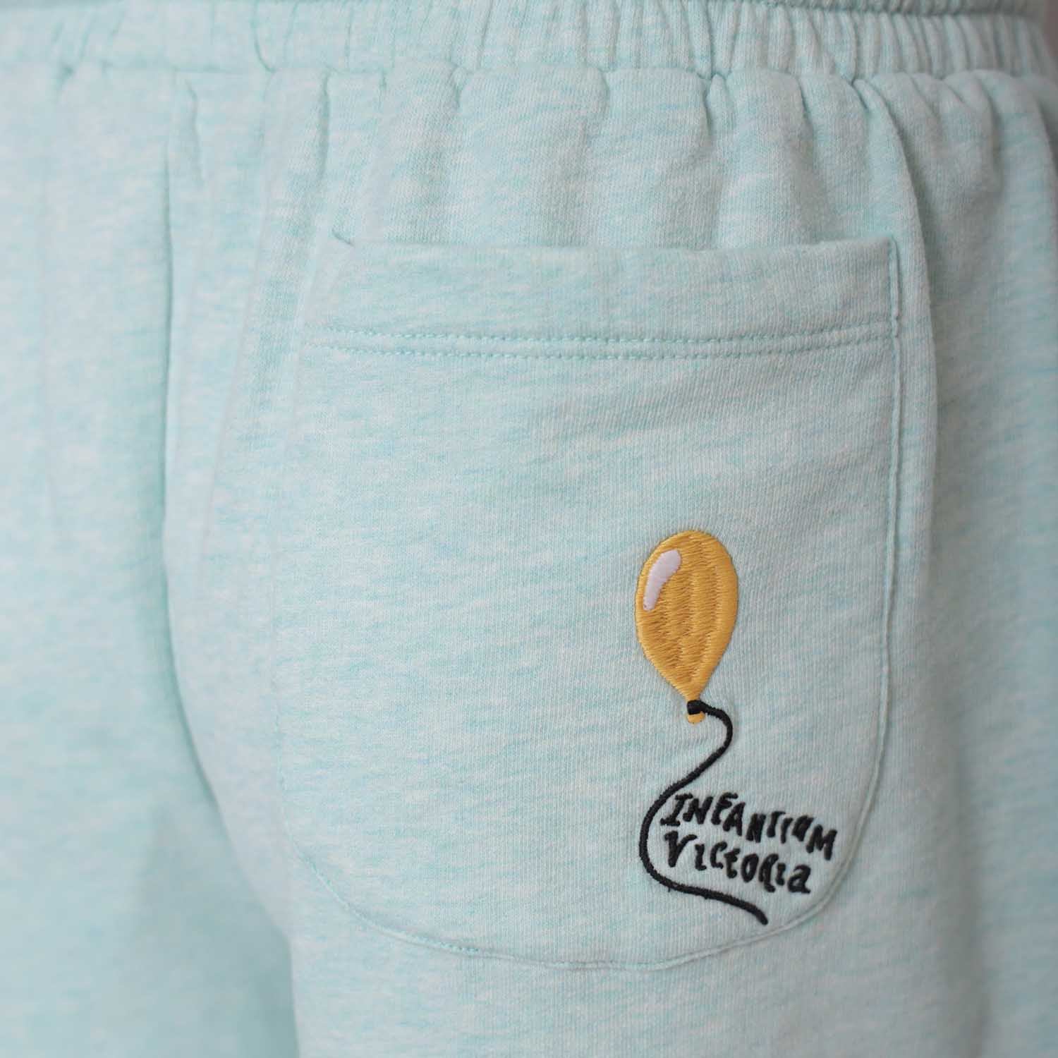 Mint Green Girls and Boys Sweat Shorts-1