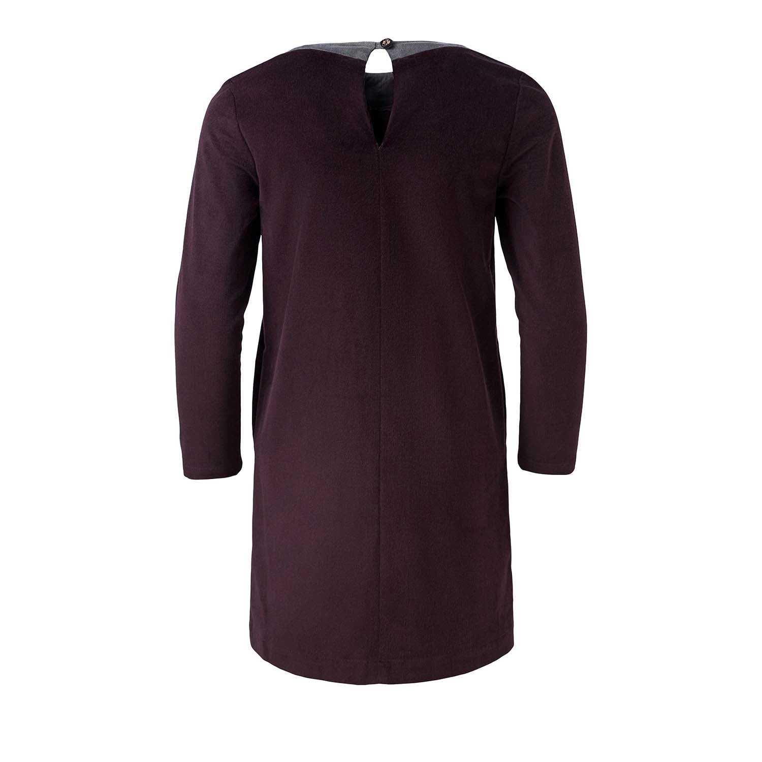 Purple Dress with Draping-1