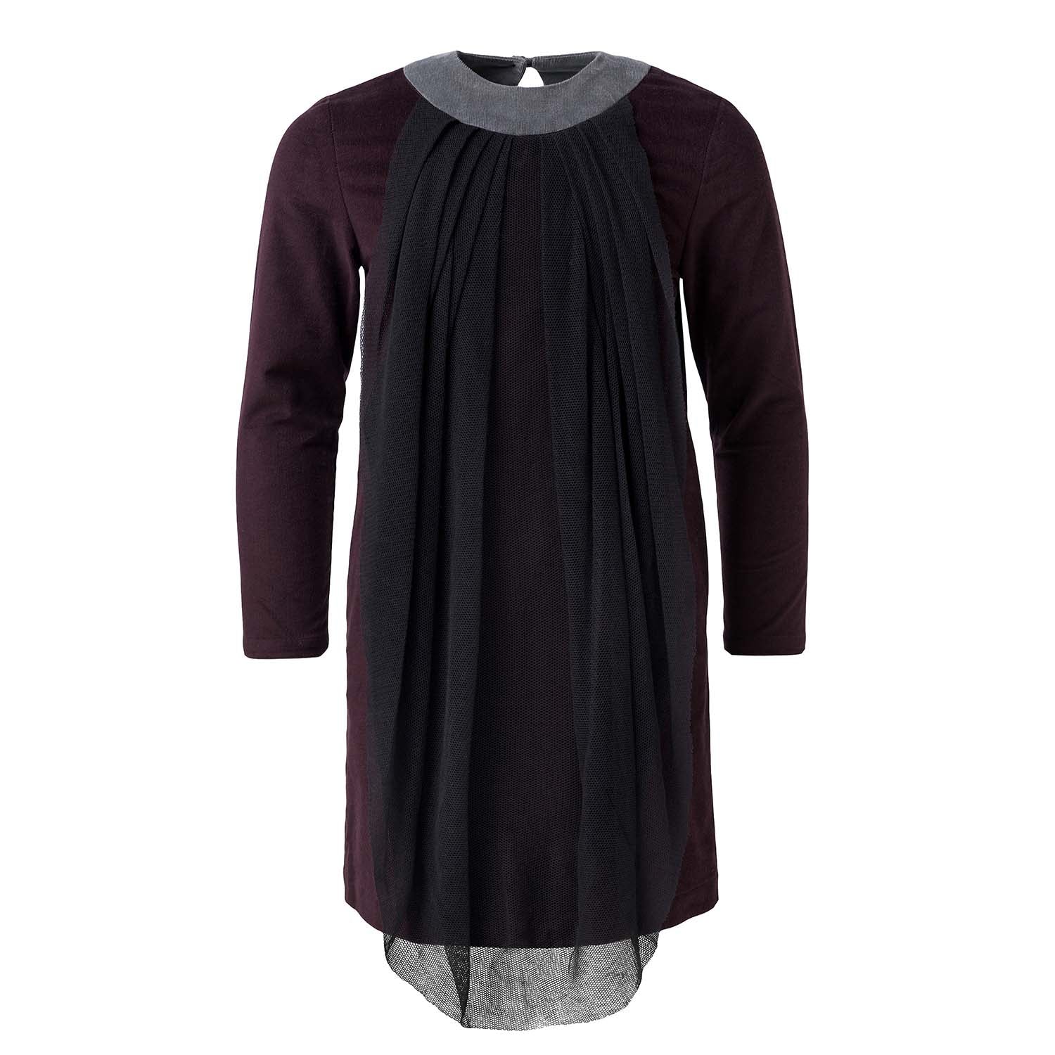 Purple Dress with Draping-0