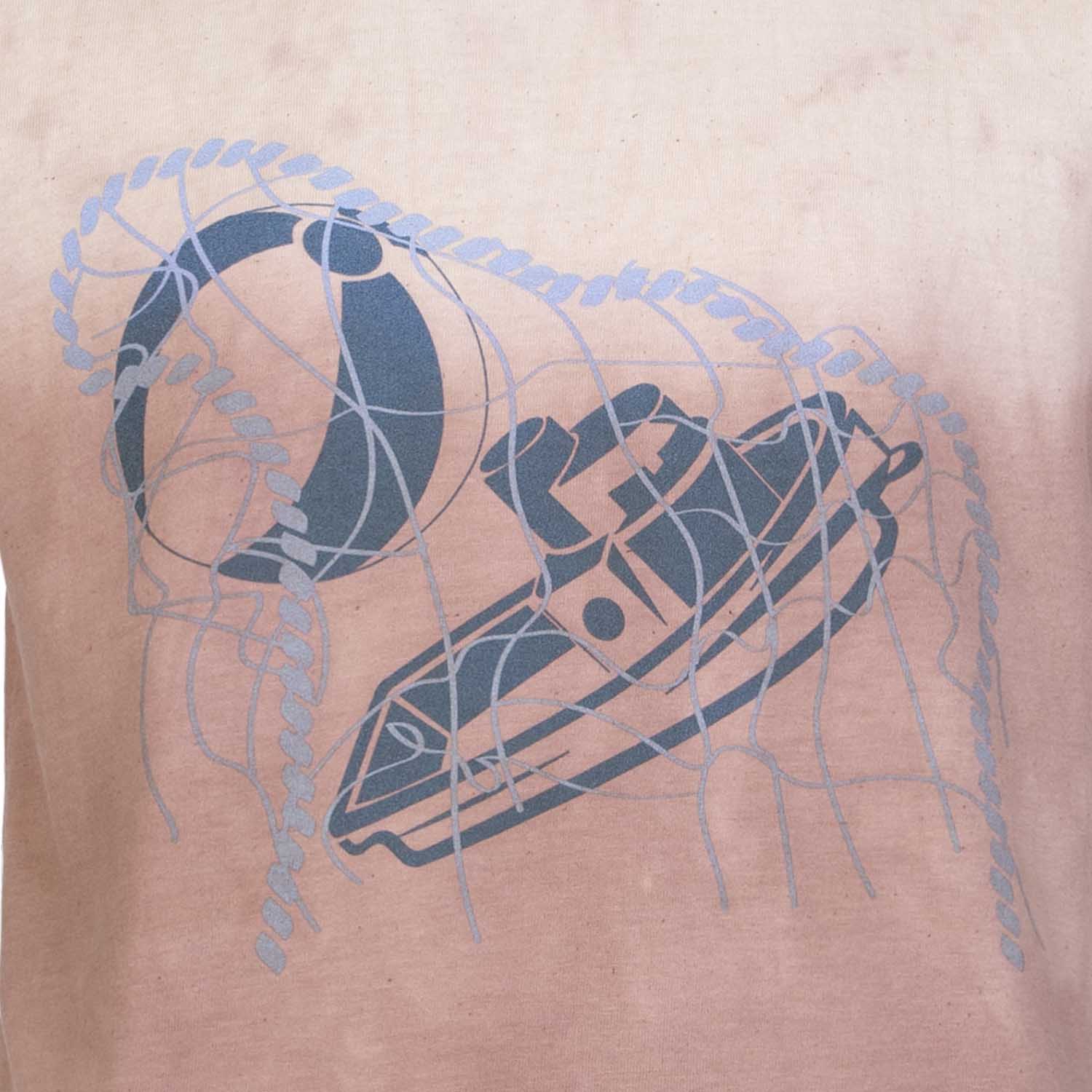Artisanal T-Shirt Naturally Dyed with Organic Red Onion Peels-1