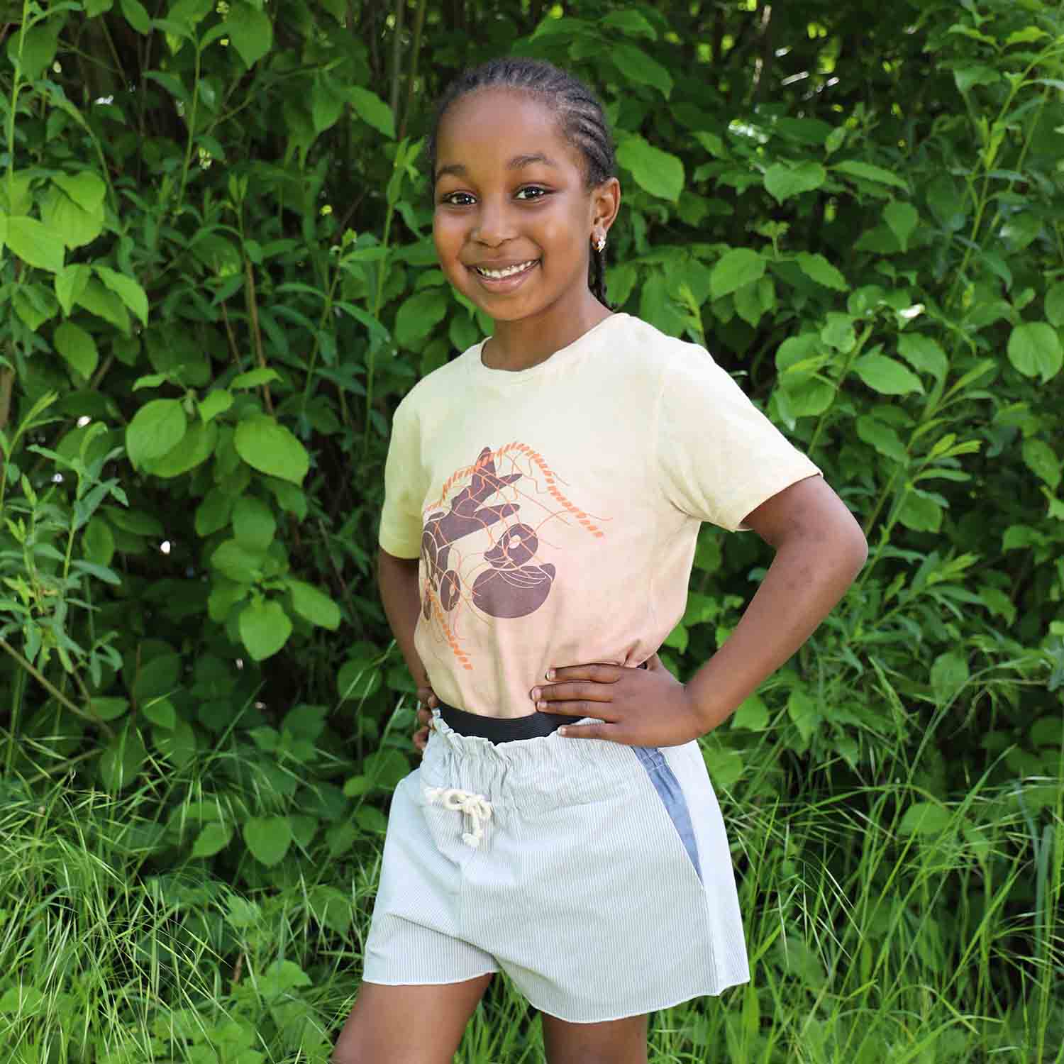 Artisanal T-Shirt Naturally Dyed with Organic Red Onion-1