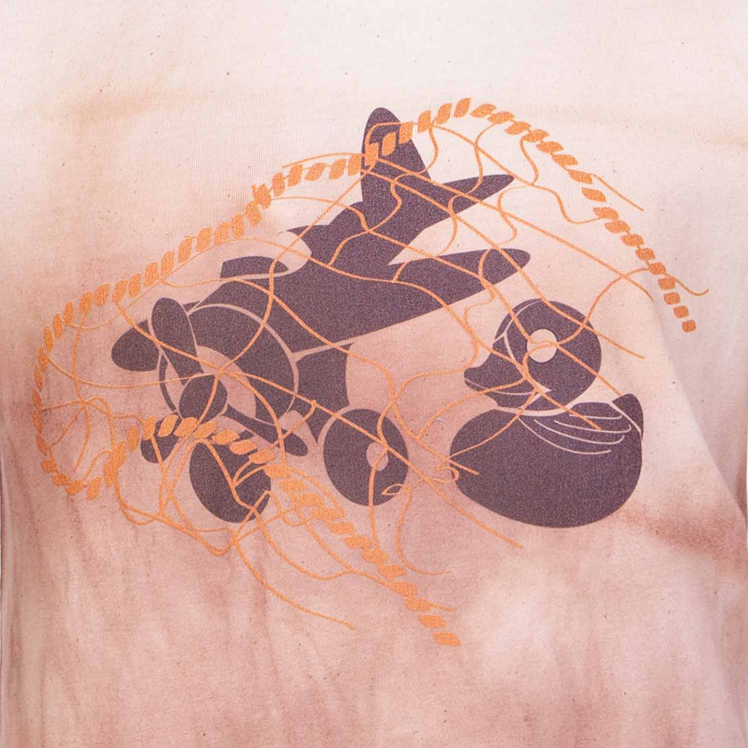 Artisanal T-Shirt Naturally Dyed with Organic Red Onion-2