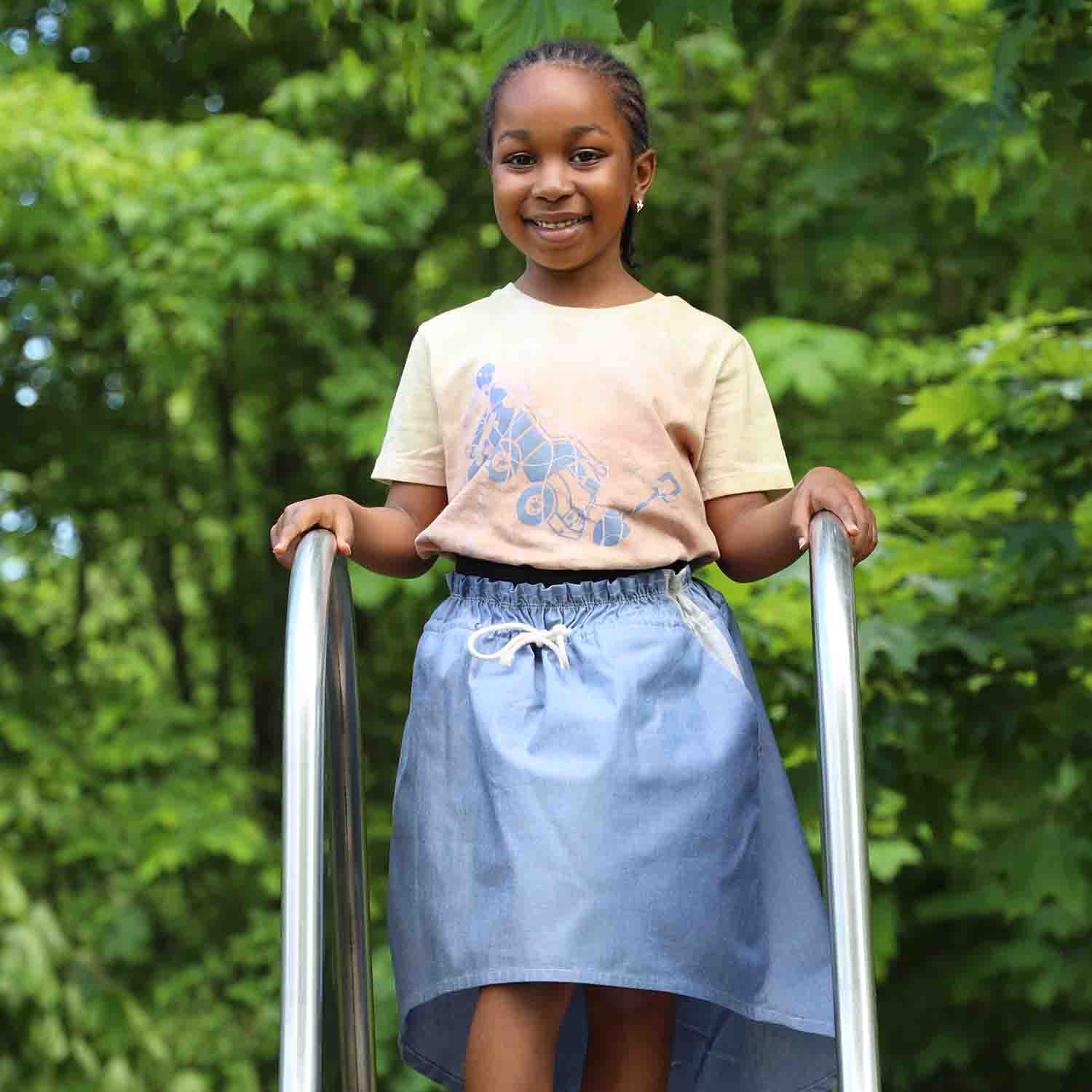 Artisanal T-Shirt Naturally Dyed with Red Onion, Organic-1