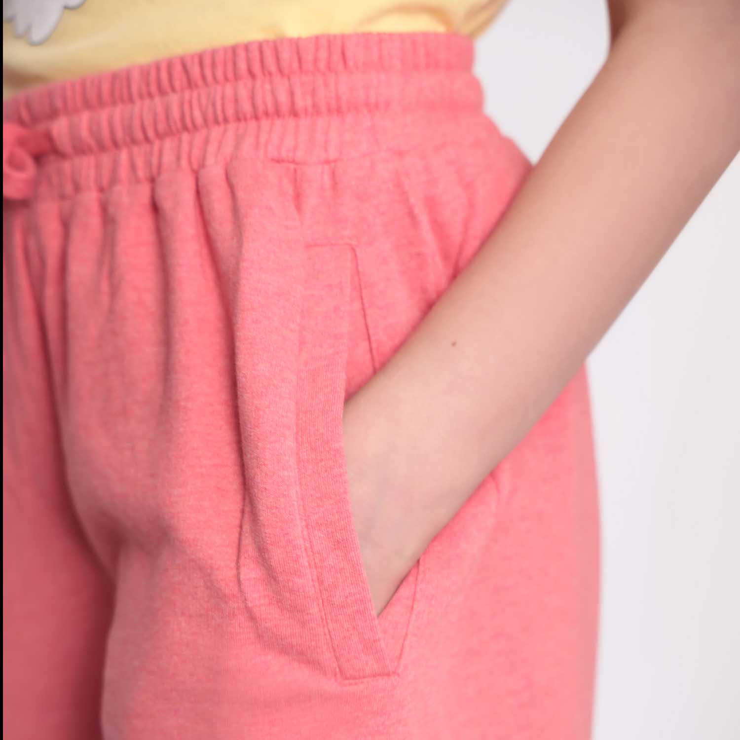 Red Girls and Boys Sweat Shorts-2