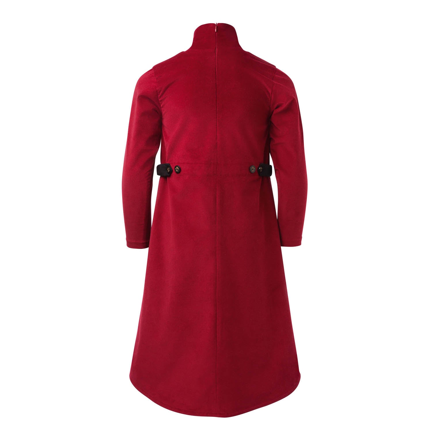 Red Corduroy Turtleneck Dress-2