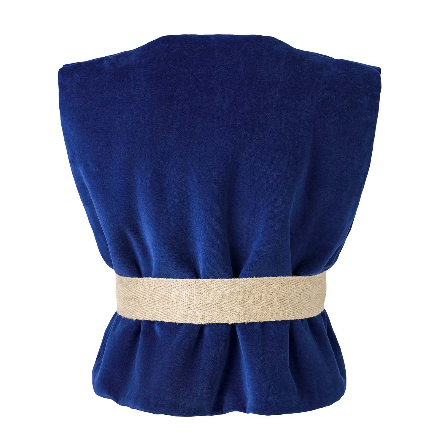 Royal Blue Velvet Vest-1