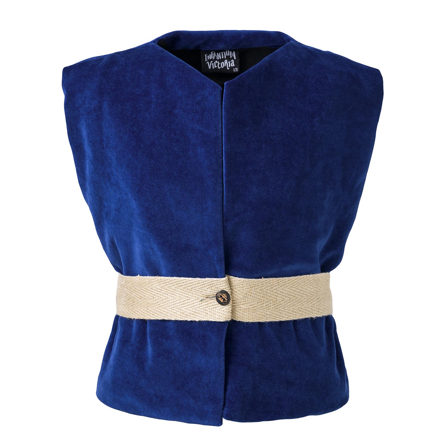 Royal Blue Velvet Vest-0