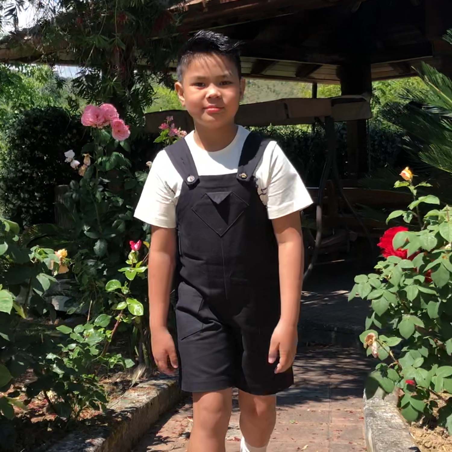 Kids Black Overall-1