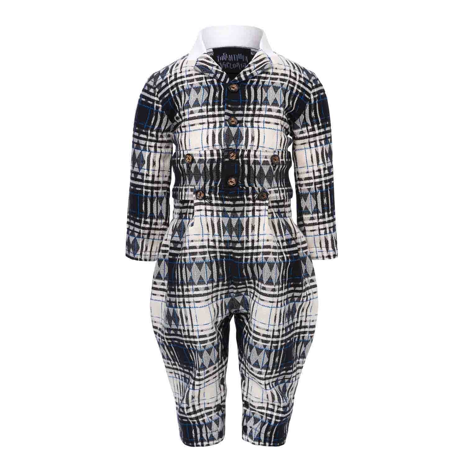 Tartan Baby Romper-0