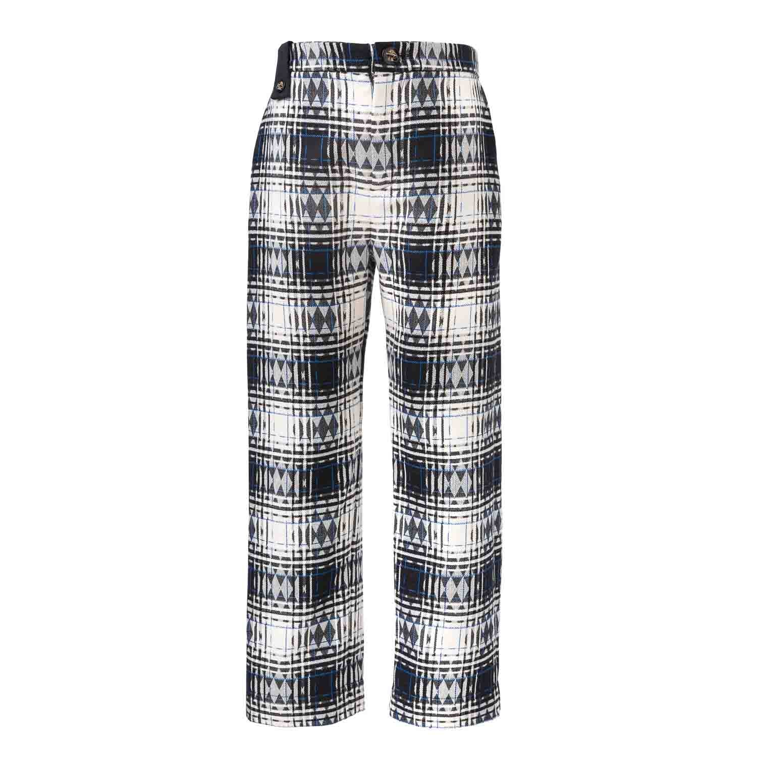 Tartan Cotton Weekend Pants-0