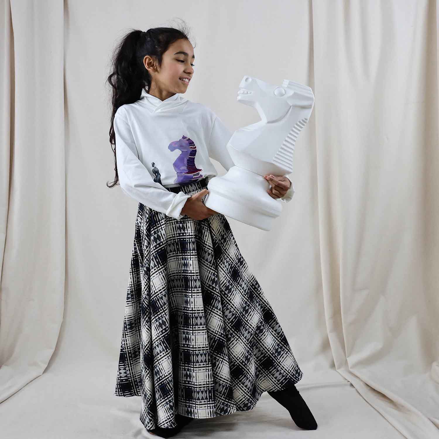 Tartan Full Circle Skirt-1