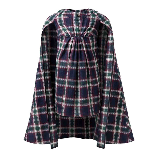 Tartan Cape Dress for Kids-0