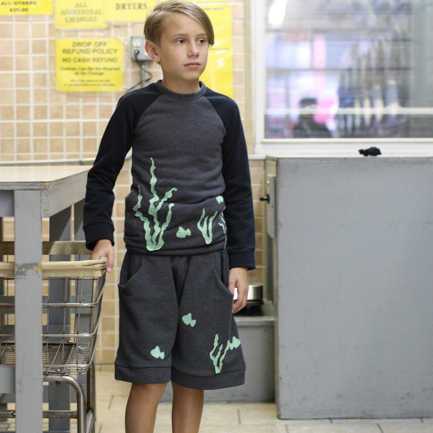 Sweatshirt with Marine Application-1