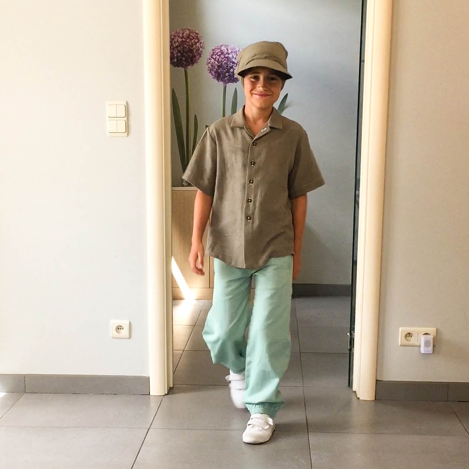 Mint Green Cotton Pants-1