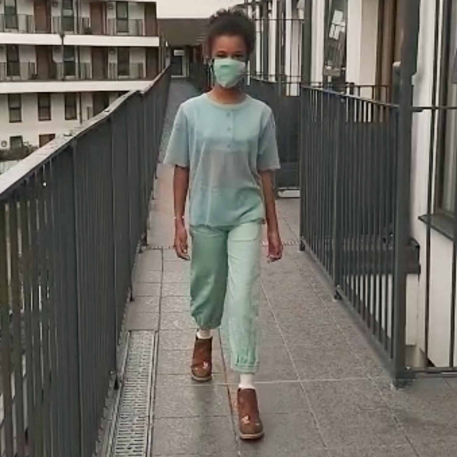 Kids' Oversized Blue Sheer T-Shirt-1