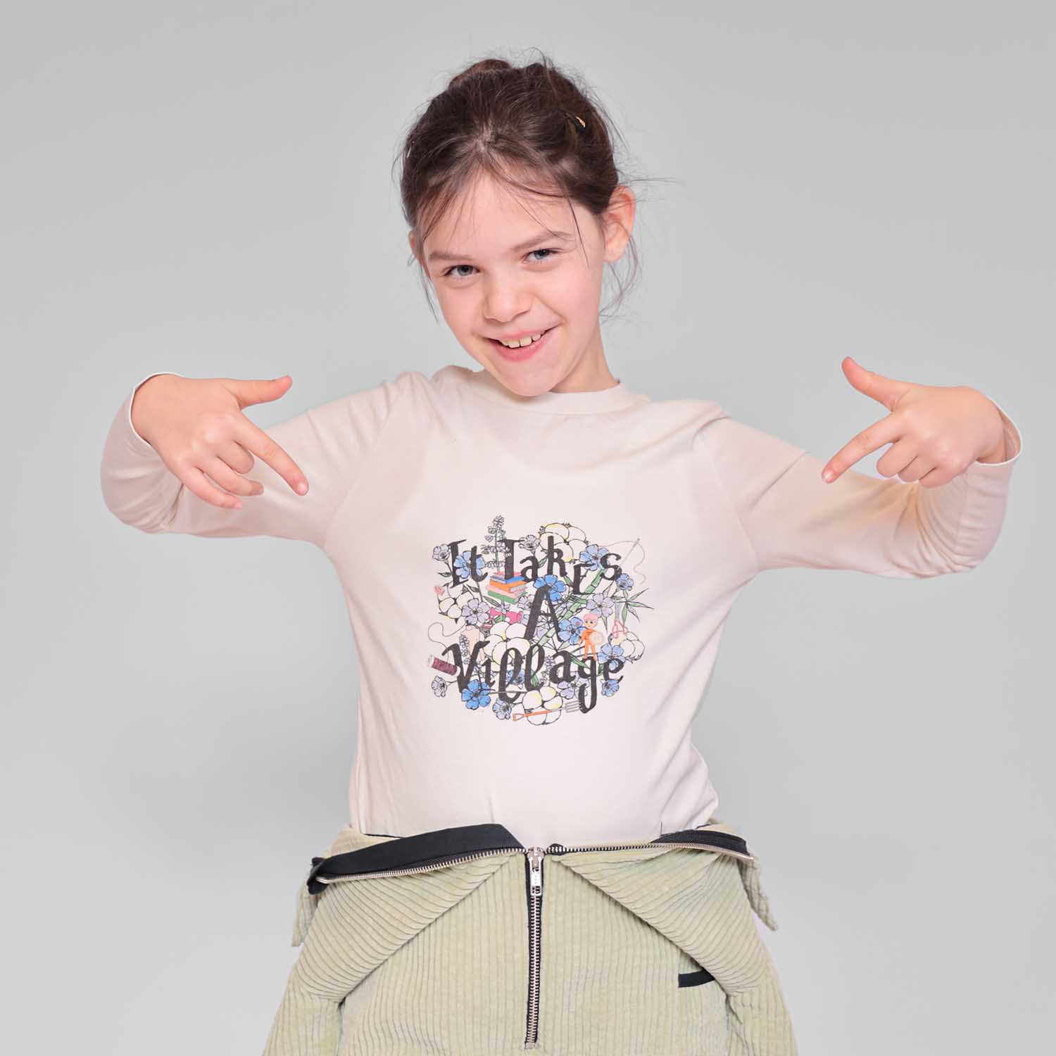 Kids Long Sleeve T-shirt with Print-1