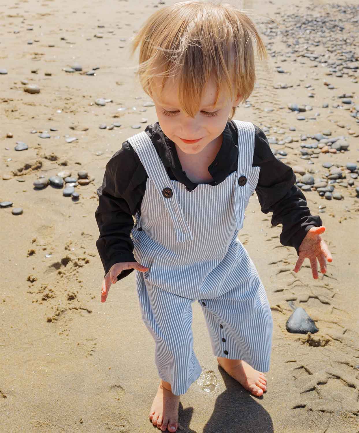 Stripe Bib Overalls-2