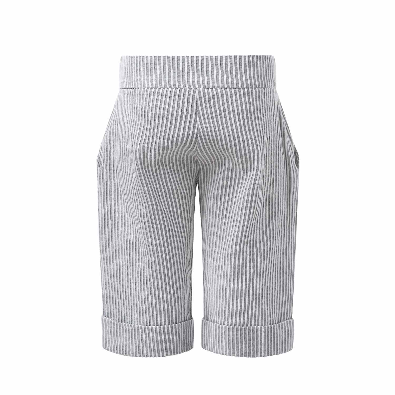 Striped Puffed Pants-1