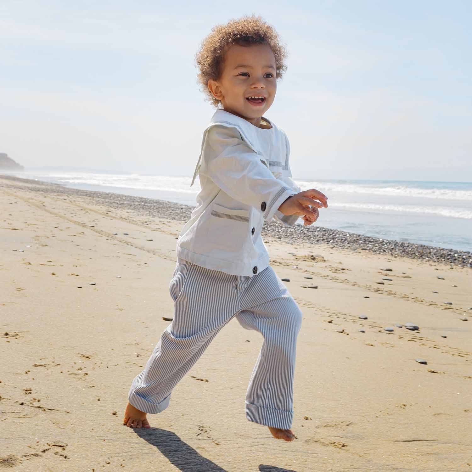 Striped Puffed Pants-2