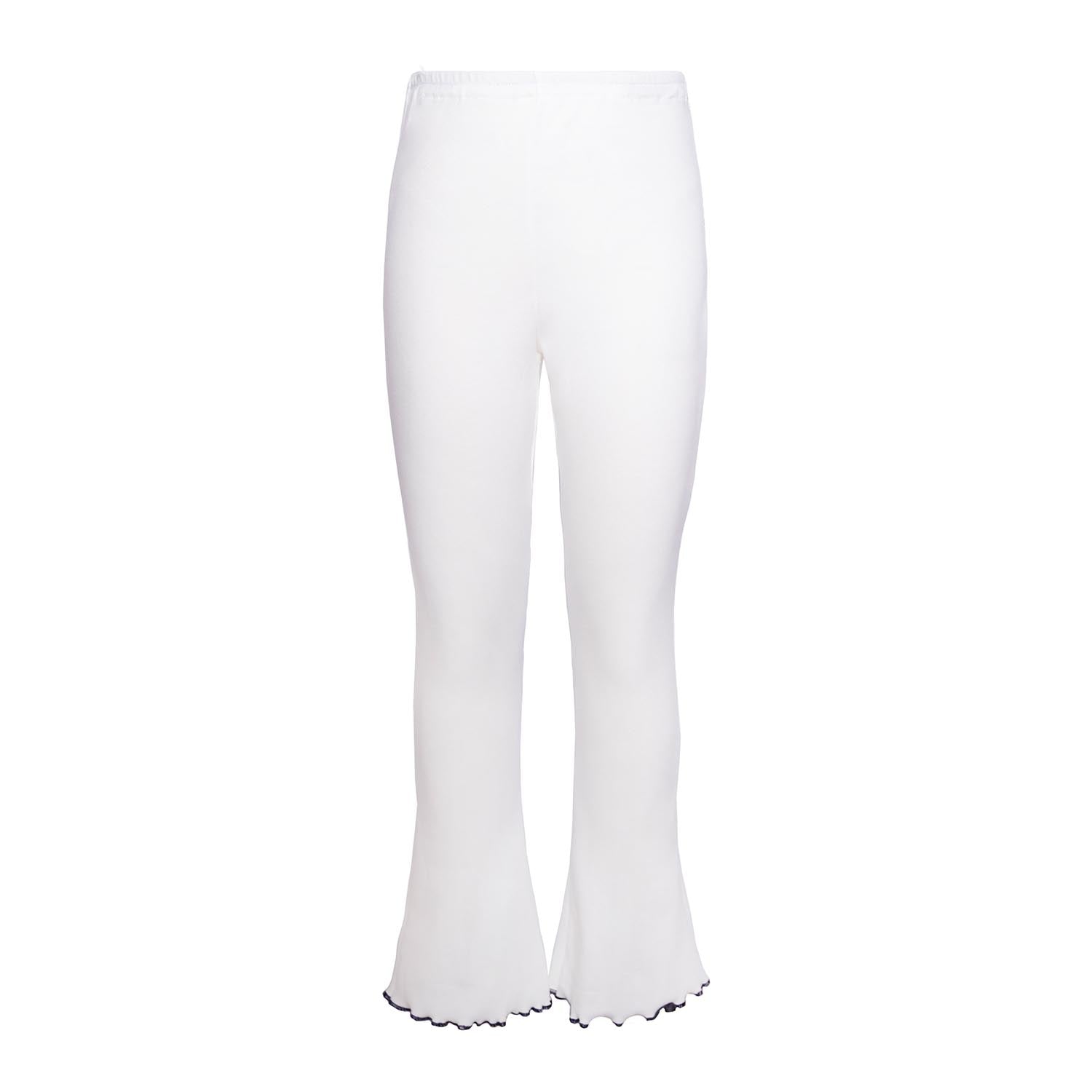 White Flare Leggings-0