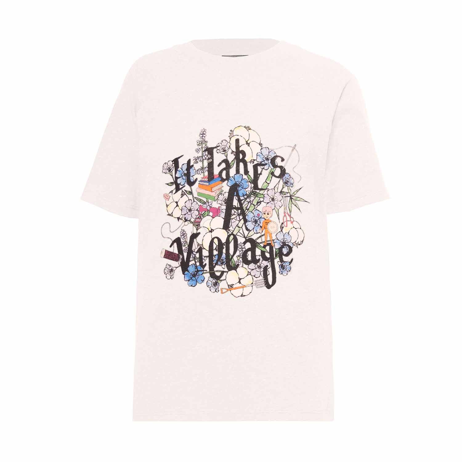 White Kids T Shirt with Print-0