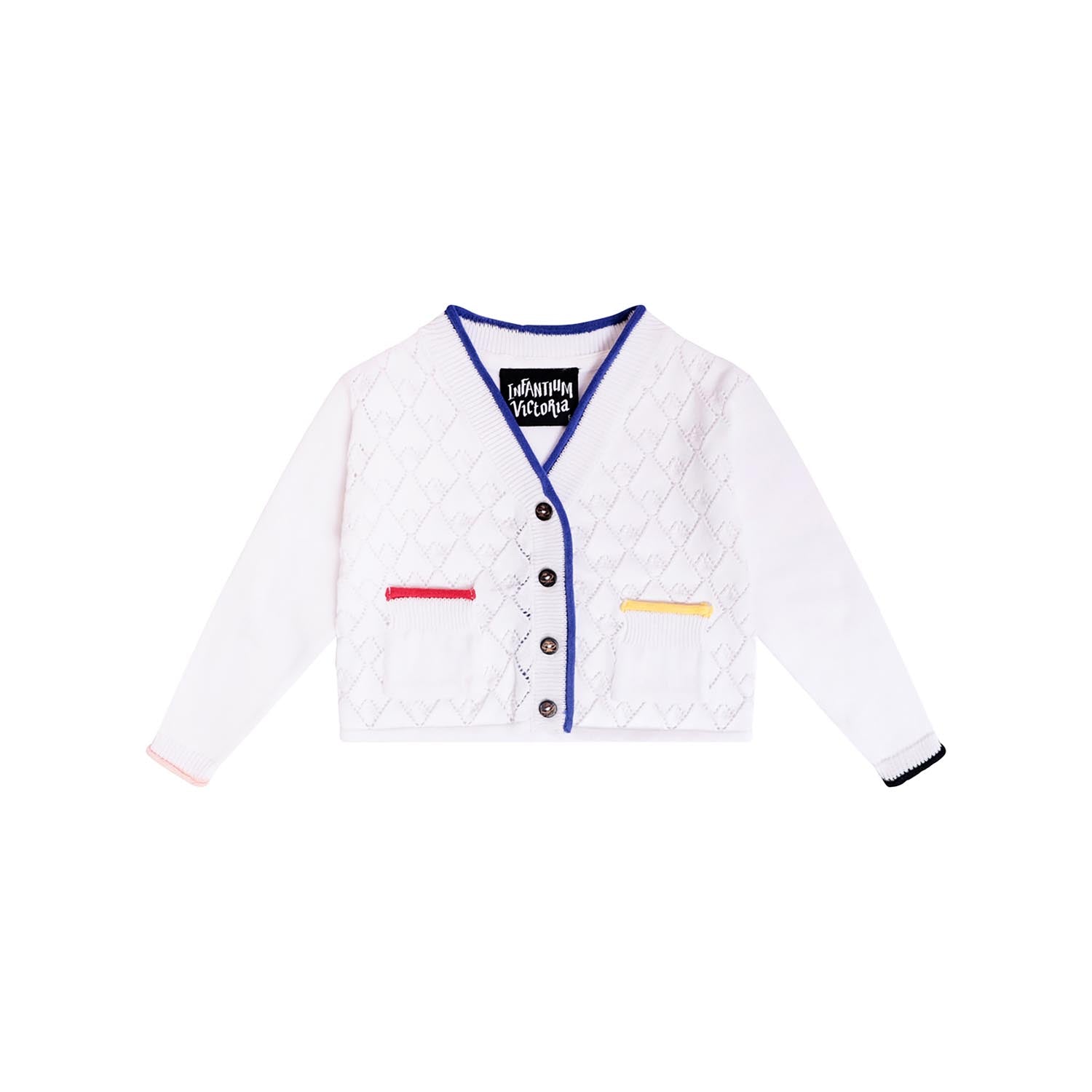 Baby Cardigan in White-0