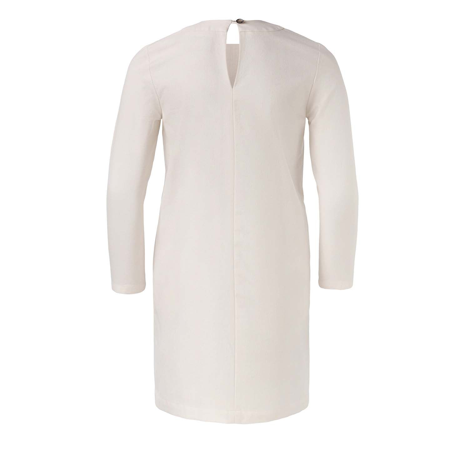 White Dress with Tulle Draping-2