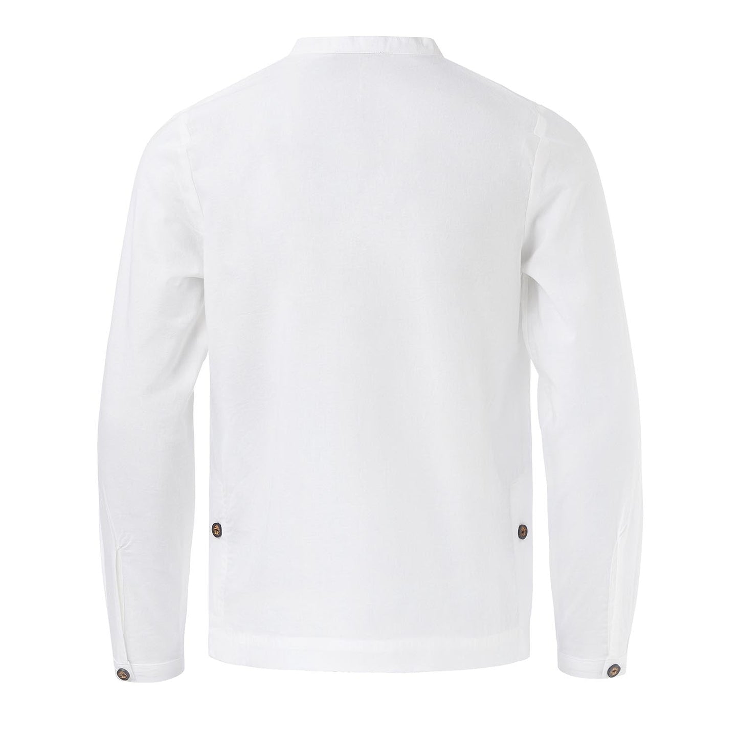 White Shirt with Ladybug Hand Embroidery-1