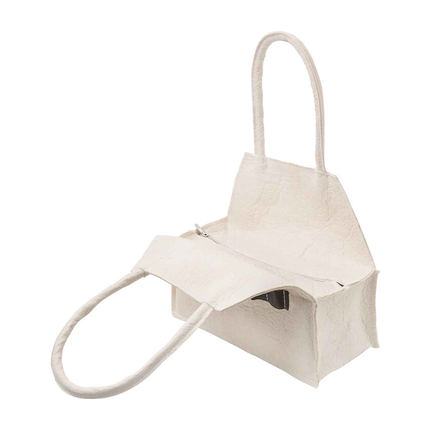 White Pinatex Handbag-2
