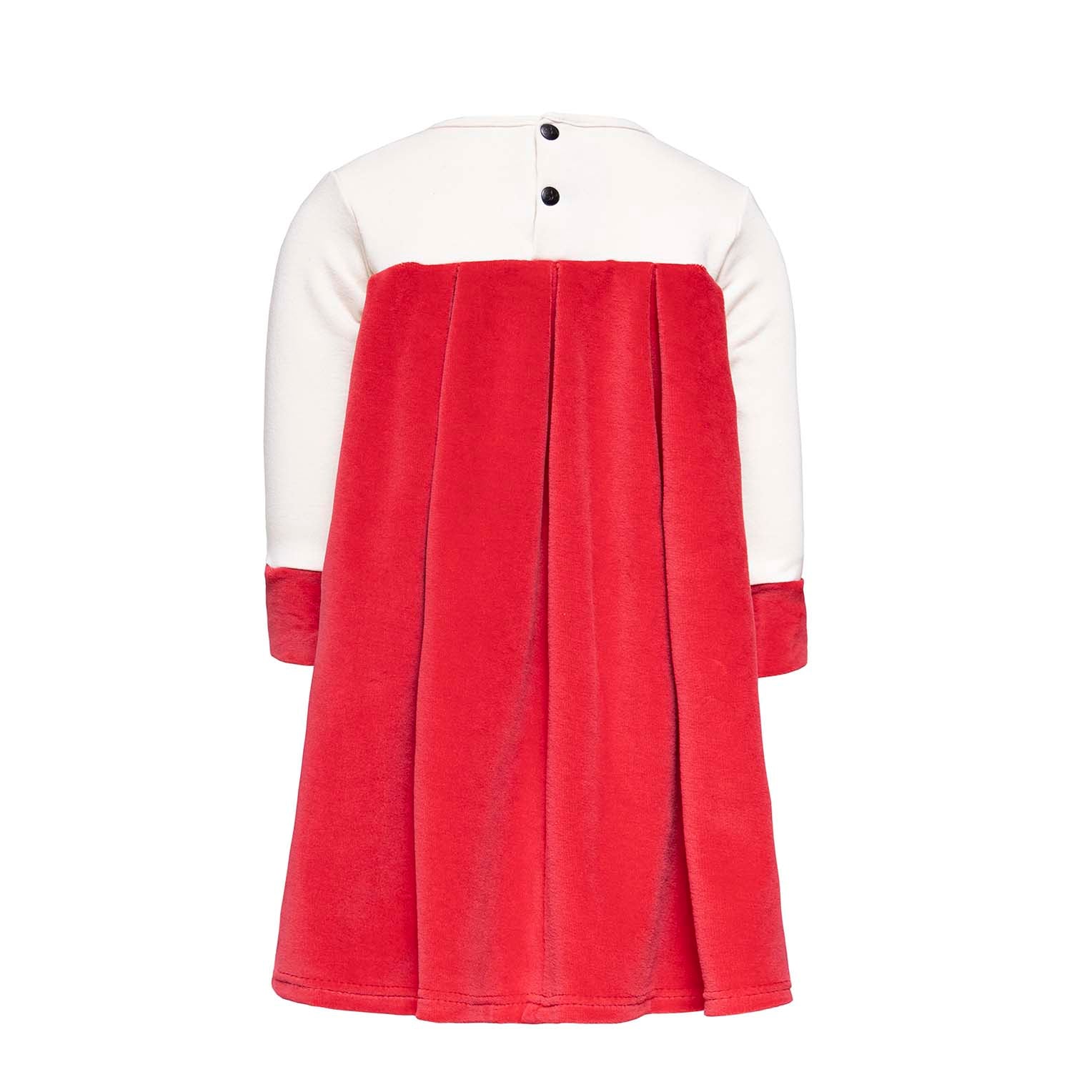 Baby Dress in White and Red-2