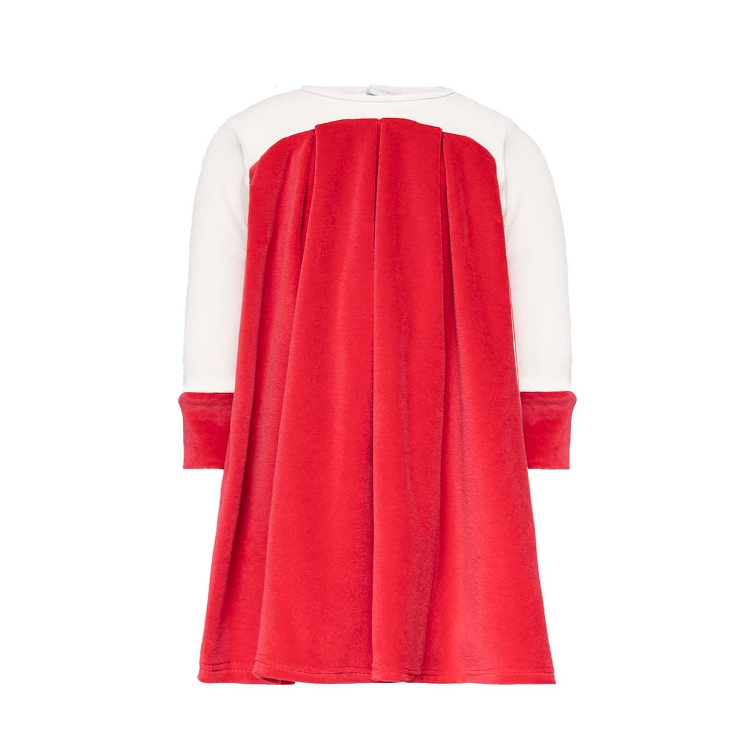 Baby Dress in White and Red-0