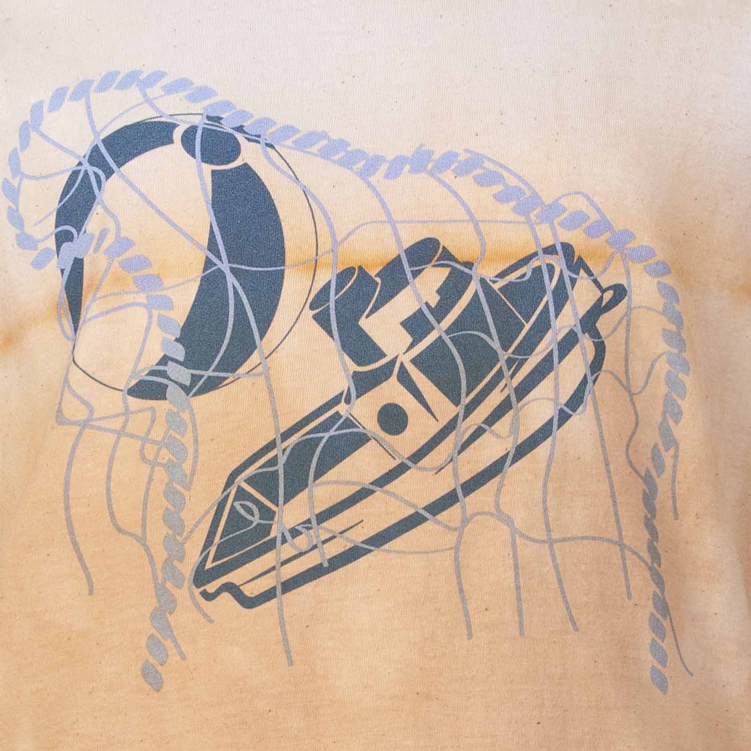 Artisanal T-Shirt Naturally Dyed with Organic Yellow Onion Peels-2