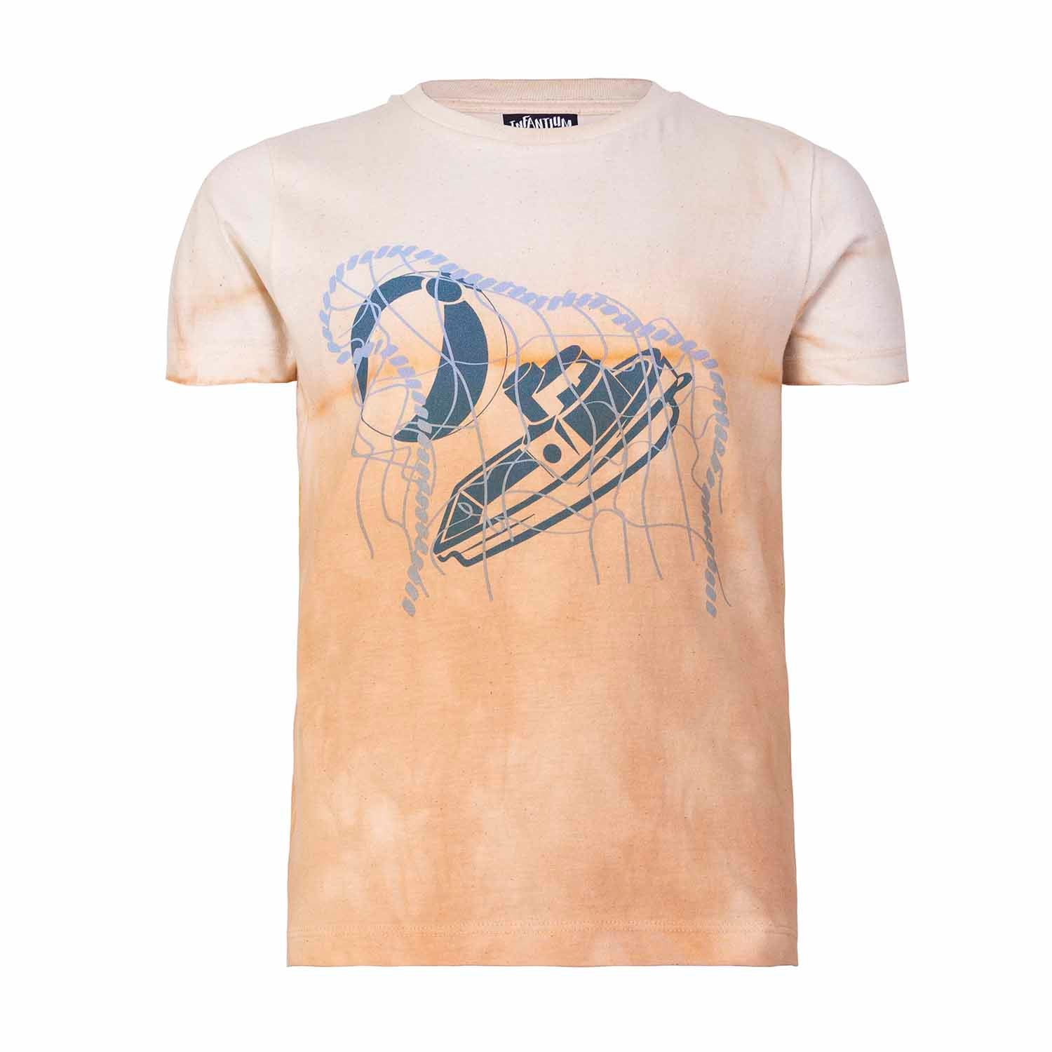 Artisanal T-Shirt Naturally Dyed with Organic Yellow Onion Peels-0