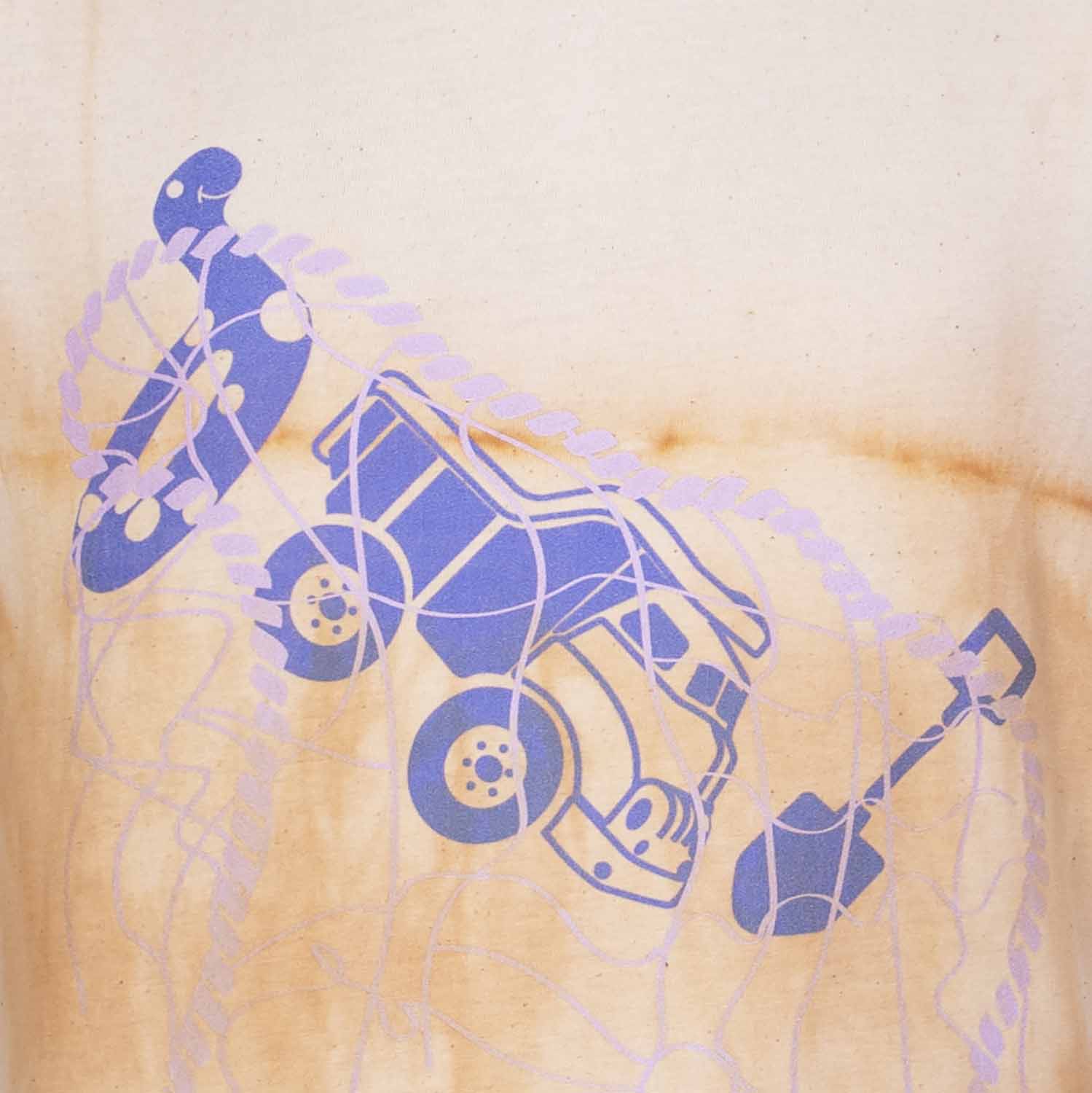 Artisanal T-Shirt Naturally Dyed with Yellow Onion, Organic-1