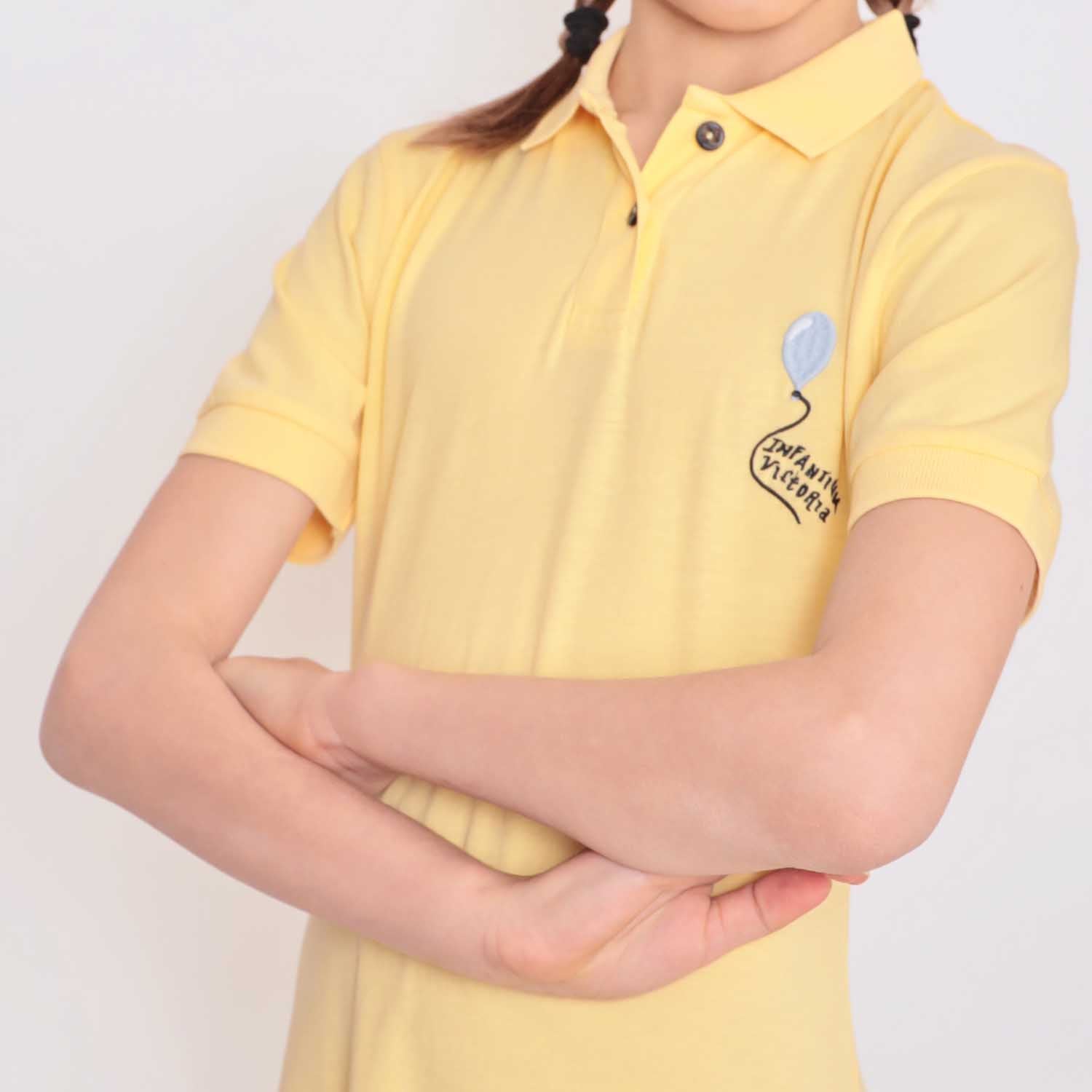 Yellow Polo Dress for Girls-2