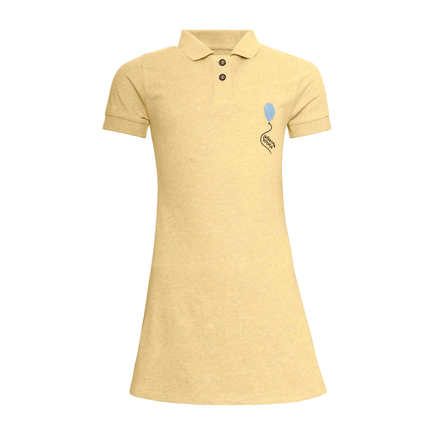 Yellow Polo Dress for Girls-0