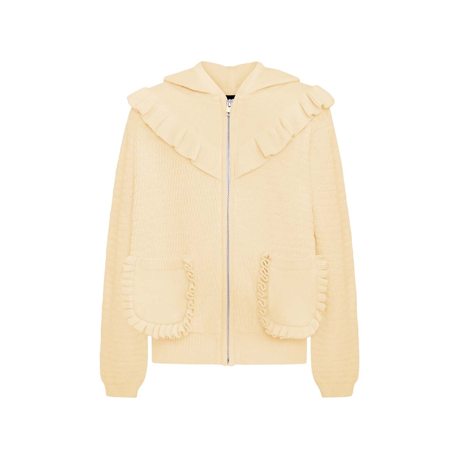 Knitted Kids Hoodie in Yellow-0