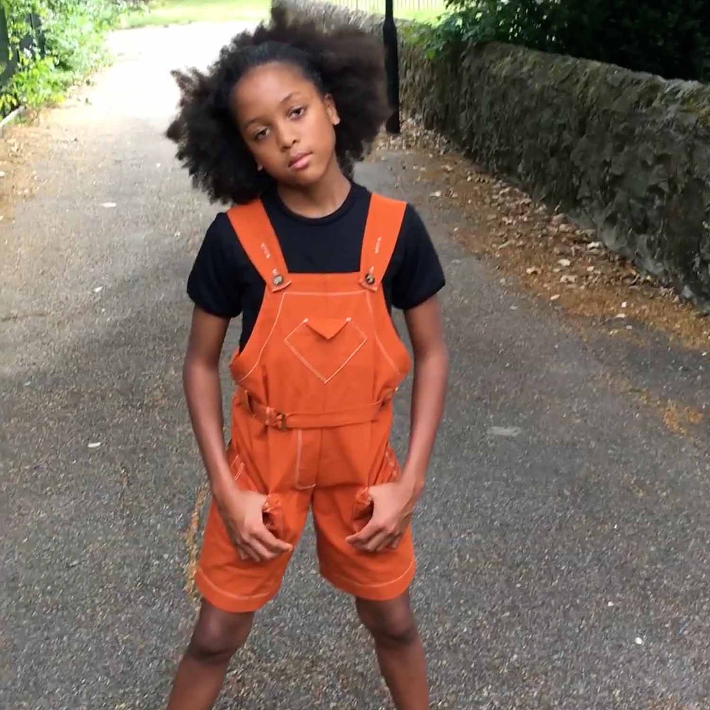 Kids Terracotta Overall-1
