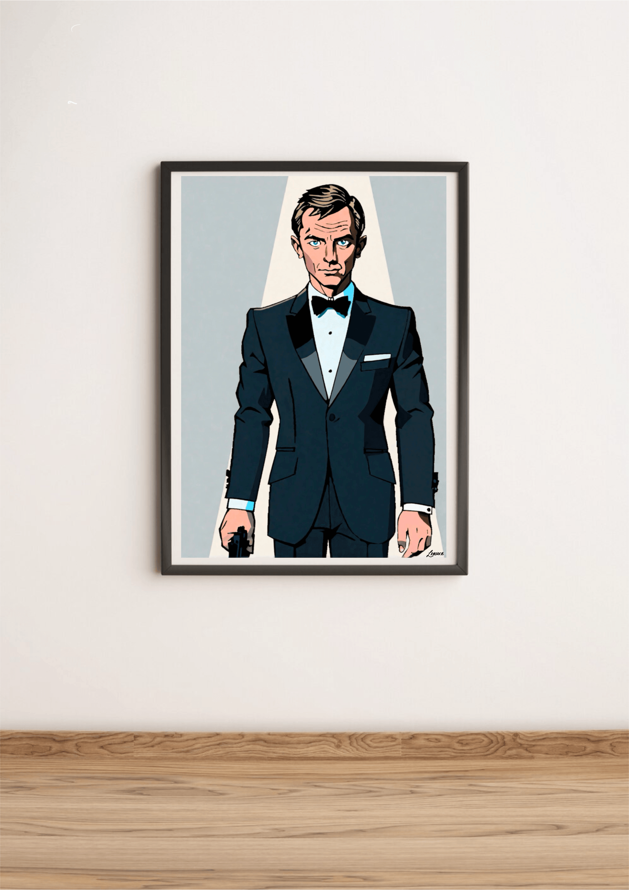 Anime James Bond Art Print | A3 A4 A5 Poster | Spy Decor
