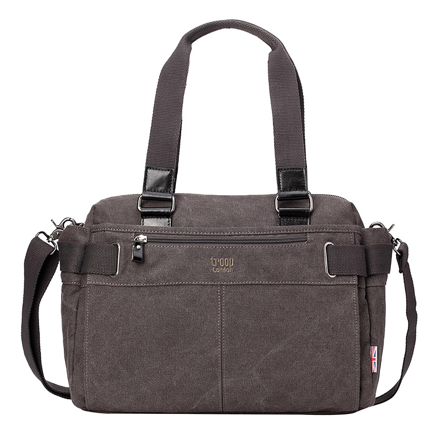 L853 Troop London Classic Double Grab Handle Handbag, Shoulder Bag-4