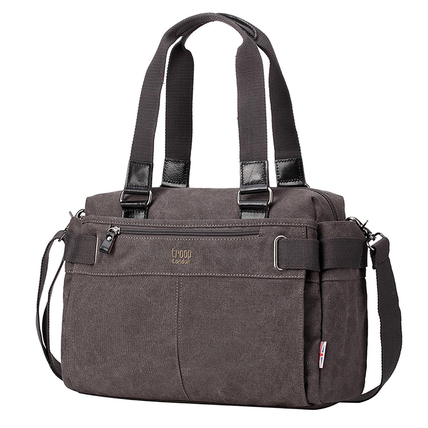 L853 Troop London Classic Double Grab Handle Handbag, Shoulder Bag-5