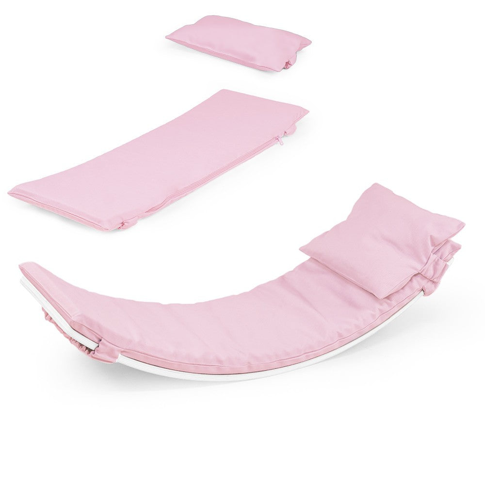 MAMOI® Pink Pillow for balance board kids, Mat for wobble board kids, Material for wooden balance board, Cushion for balance board toddler, Pillow for kids seesaw-0