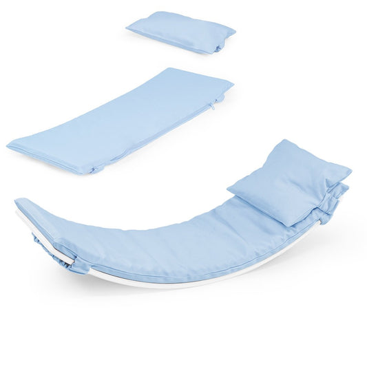 MAMOI® Blue Pillow for balance board kids, Mat for wobble board kids, Material for wooden balance board, Cushion for balance board toddler, Pillow for kids seesaw-0