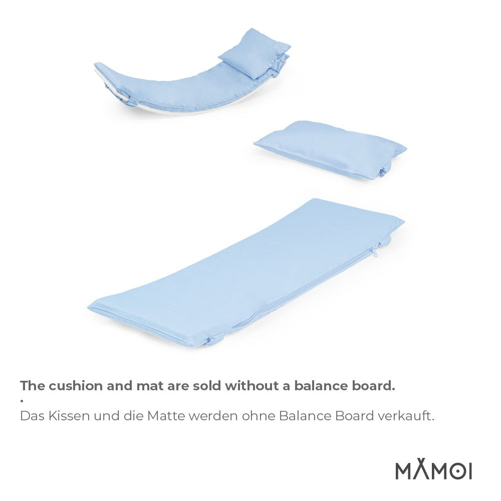 MAMOI® Blue Pillow for balance board kids, Mat for wobble board kids, Material for wooden balance board, Cushion for balance board toddler, Pillow for kids seesaw-5